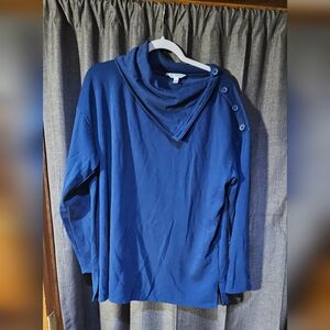 New Time And Tru Women's Blue Tunic Top / Sweatshirt Sz XL